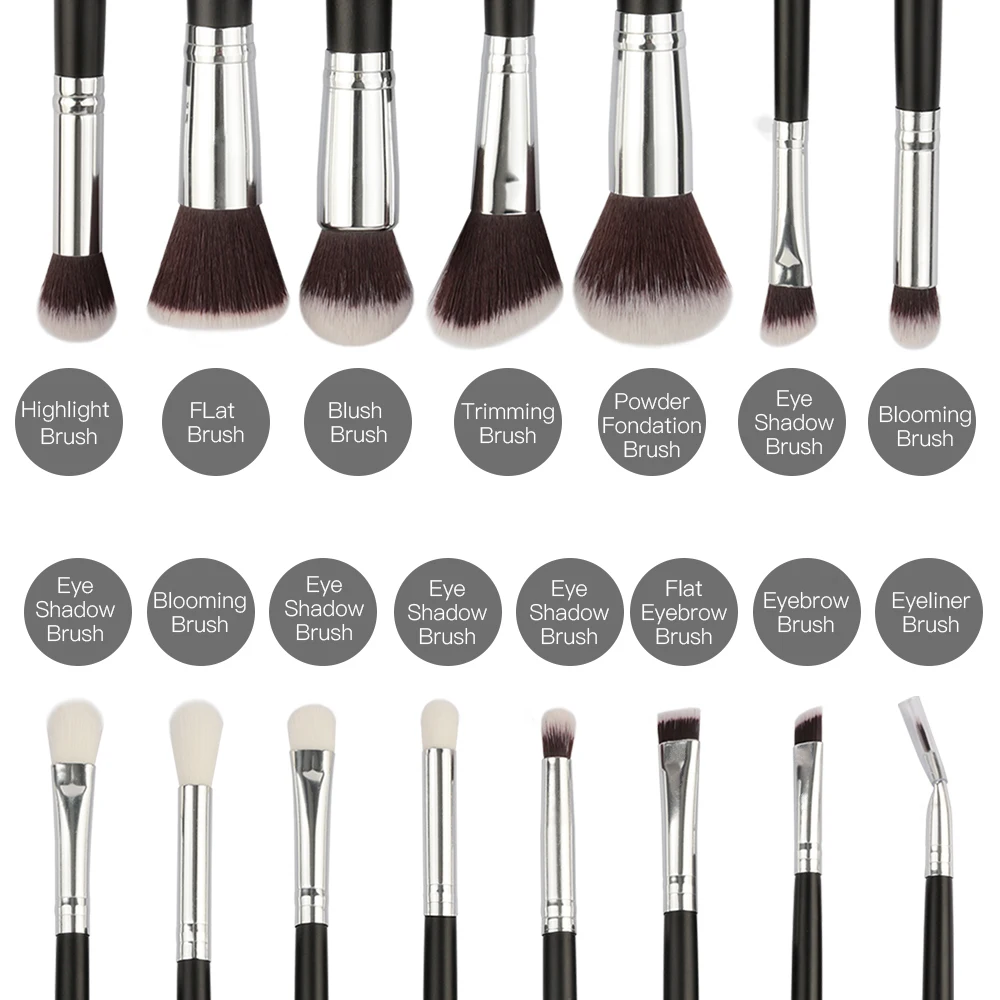 Набор профессиональных кистей для макияжа ESSANCEYA 8/15 шт. пудра мягкие волосы тени