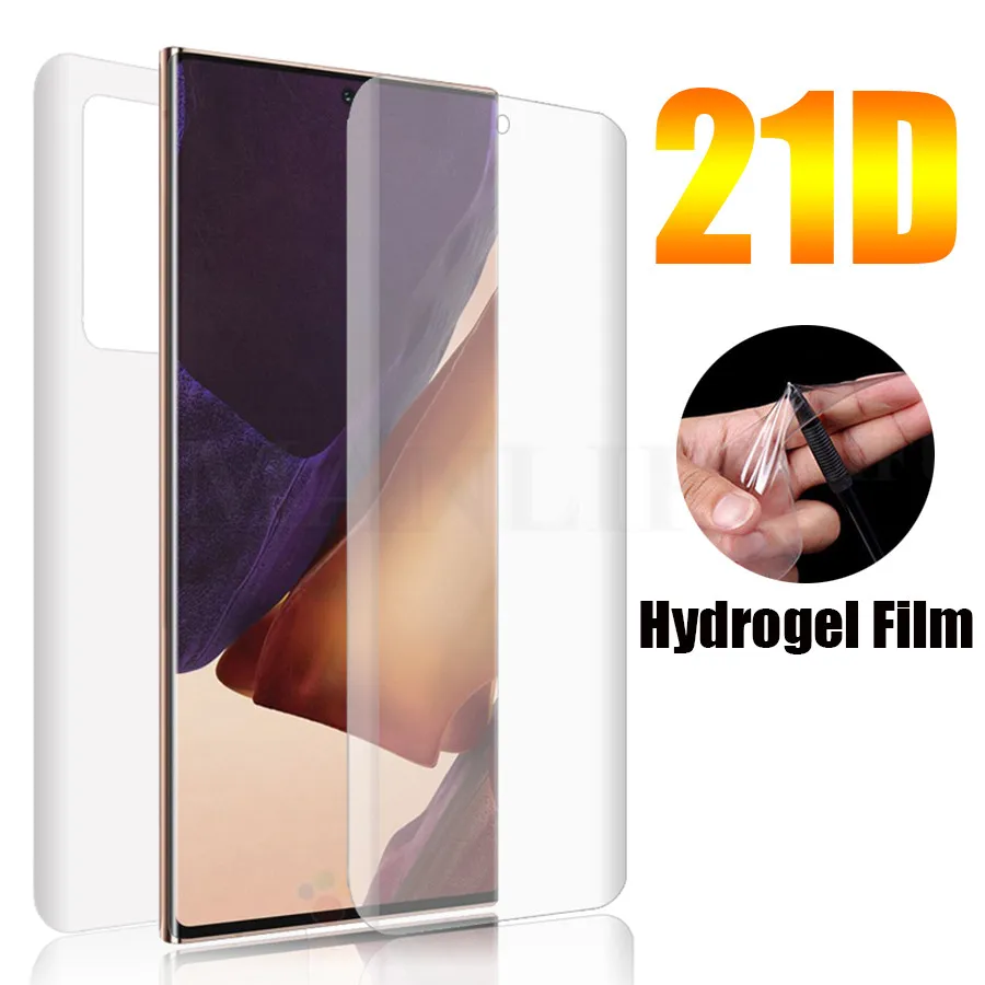 Передняя + задняя мягкая Гидрогелевая пленка из ТПУ для Samsung Galaxy Note 20 Ultra S21 Plus S20 A50