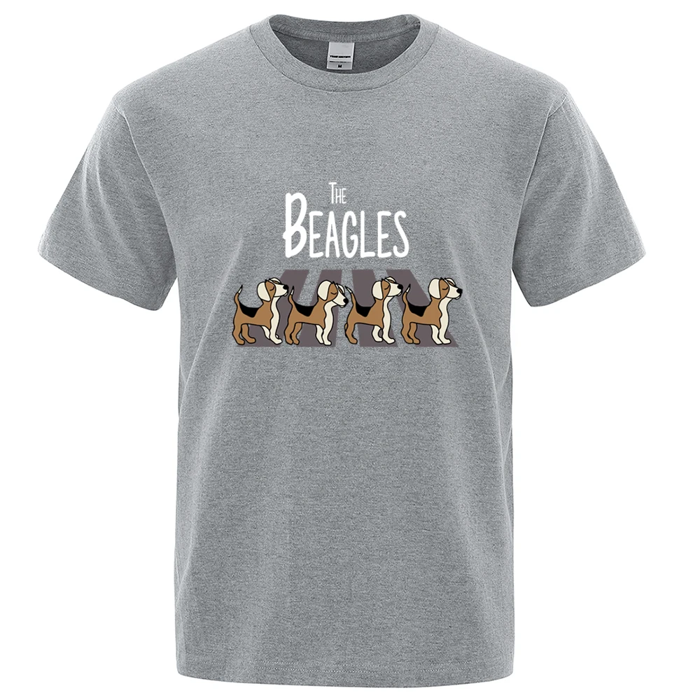 

The Beagles Simplicity Print T Shirt Street Fashion Men Short Sleeves Comfortable Loose Clothes Personality Hip Hop Male T-Shirt