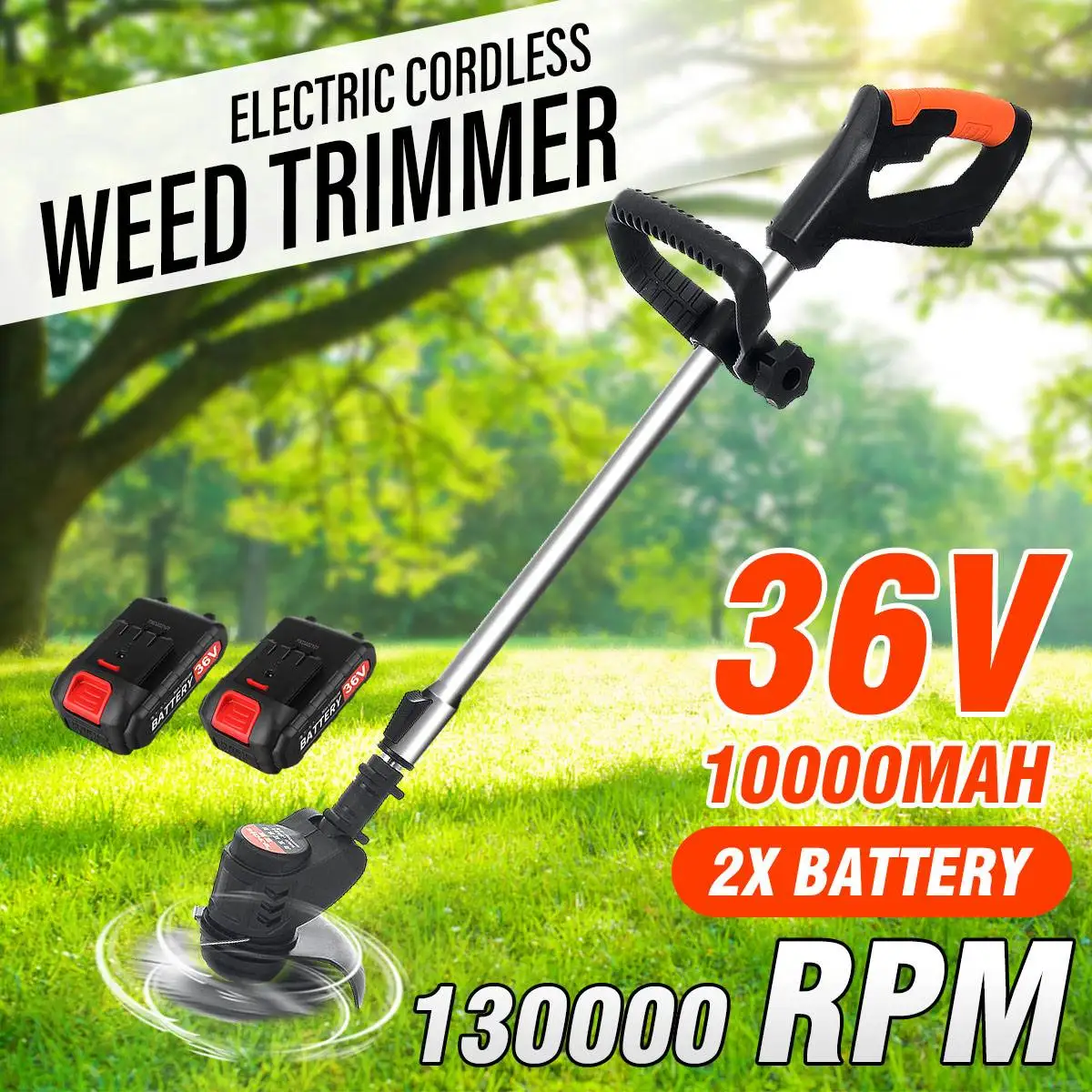 

Cordless Electric Grass Hedge Trimmer 880W 12V Portable Lawn Mower Handheld Mowing Machine Home Garden Power Tool Brush Cutter