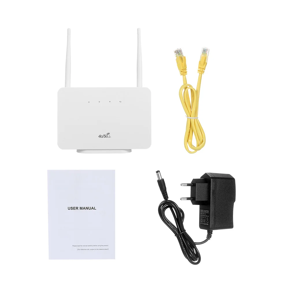 

4G Wireless Router LTE CPE Router 300Mbps Wireless Router with 2 High-gain External Antennas SIM Card Slot European Version