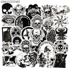 50 шт.компл. Прохладный Черный и белый череп наклейки для чехол для ноутбука скейтборд мотоцикл Стикеры для багажа детская игрушка шлем 