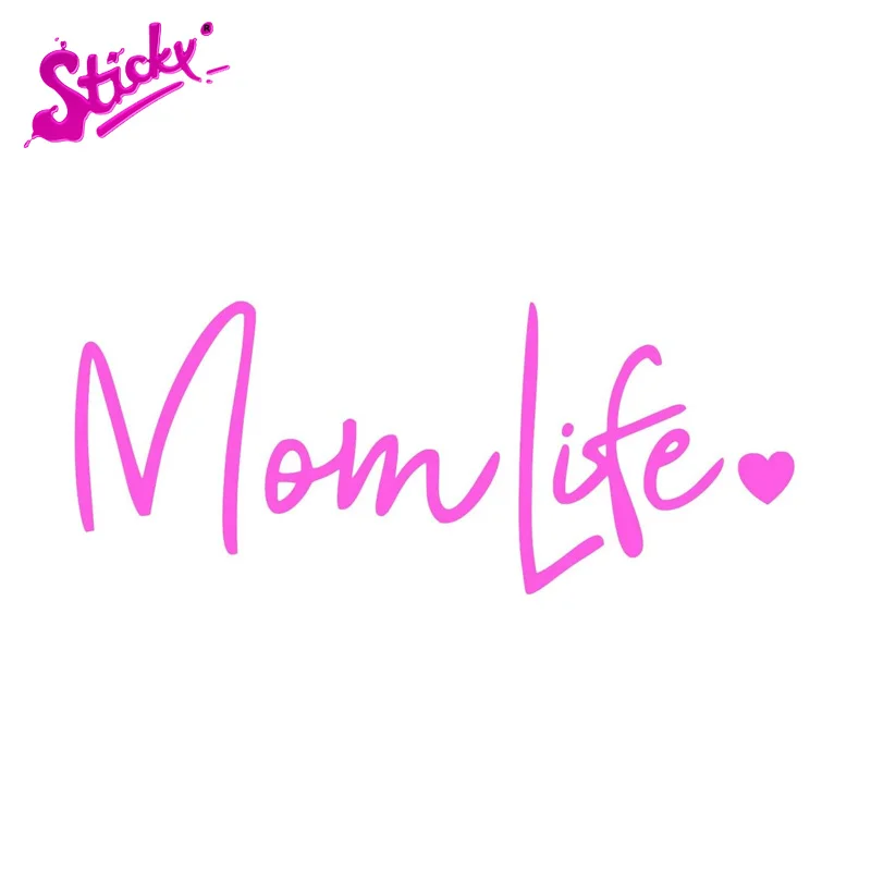 Наклейка на автомобиль с надписью Mom Life декоративная наклейка мотоцикл