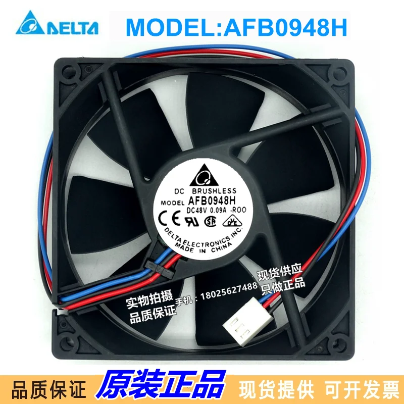 3-проводной Вентилятор охлаждения сервера Delta Electronics AFB0948H R00 DC 48 В 0,09a 90x90x25 мм