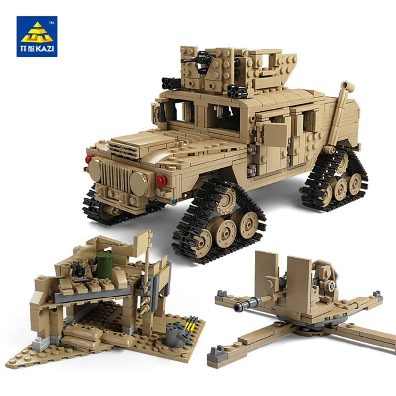 KAZI 1463 шт. 2-в-1 Танк бронированный автомобиль технологии строительный блок M1A2 ABRAMS