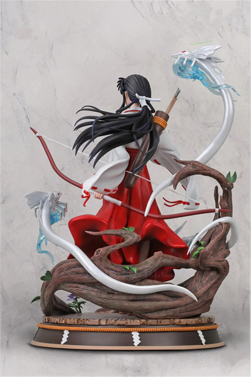 

Inuyasha GK Statue Anime Kikyo With a Bow And Arrow Shellokon of Tama Witch Fight Scenes Resin Action Model Collectible Toy R521