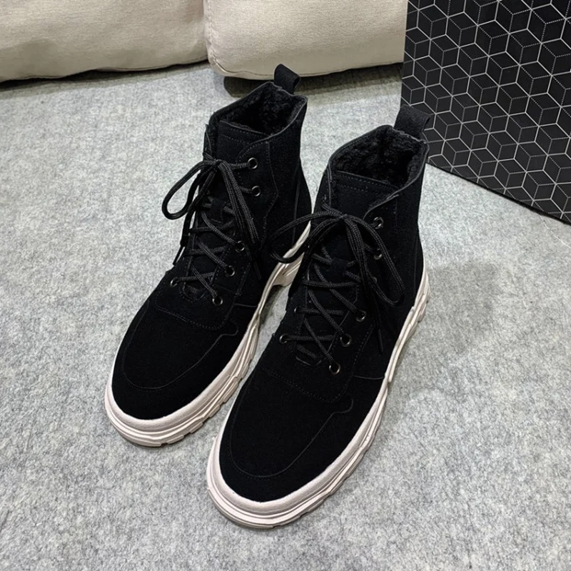 

Fanyuan Outdoor Walking shoes Size 29-43 Women Shoes Ankle Boots Round Toe Flock Cross strap Casual Shoes Ladies Footwear