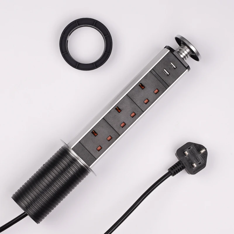 LENGON 13A тянуть POP UP 3 Мощность Британский разъём гнезда 2 Зарядка через USB Порты и