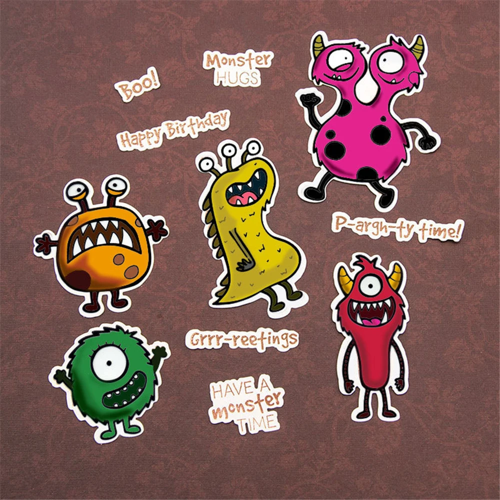 Штампы и штампы Monsters для скрапбукинга Новые поступления металлические