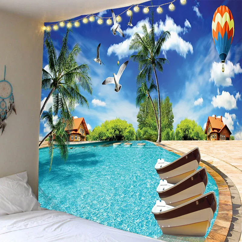 

New Landscape Forest Series Tapestry Wall Decoration Hanging Cloth Home Decoration Tapestry Bedroom Aesthetic Wall Hanging
