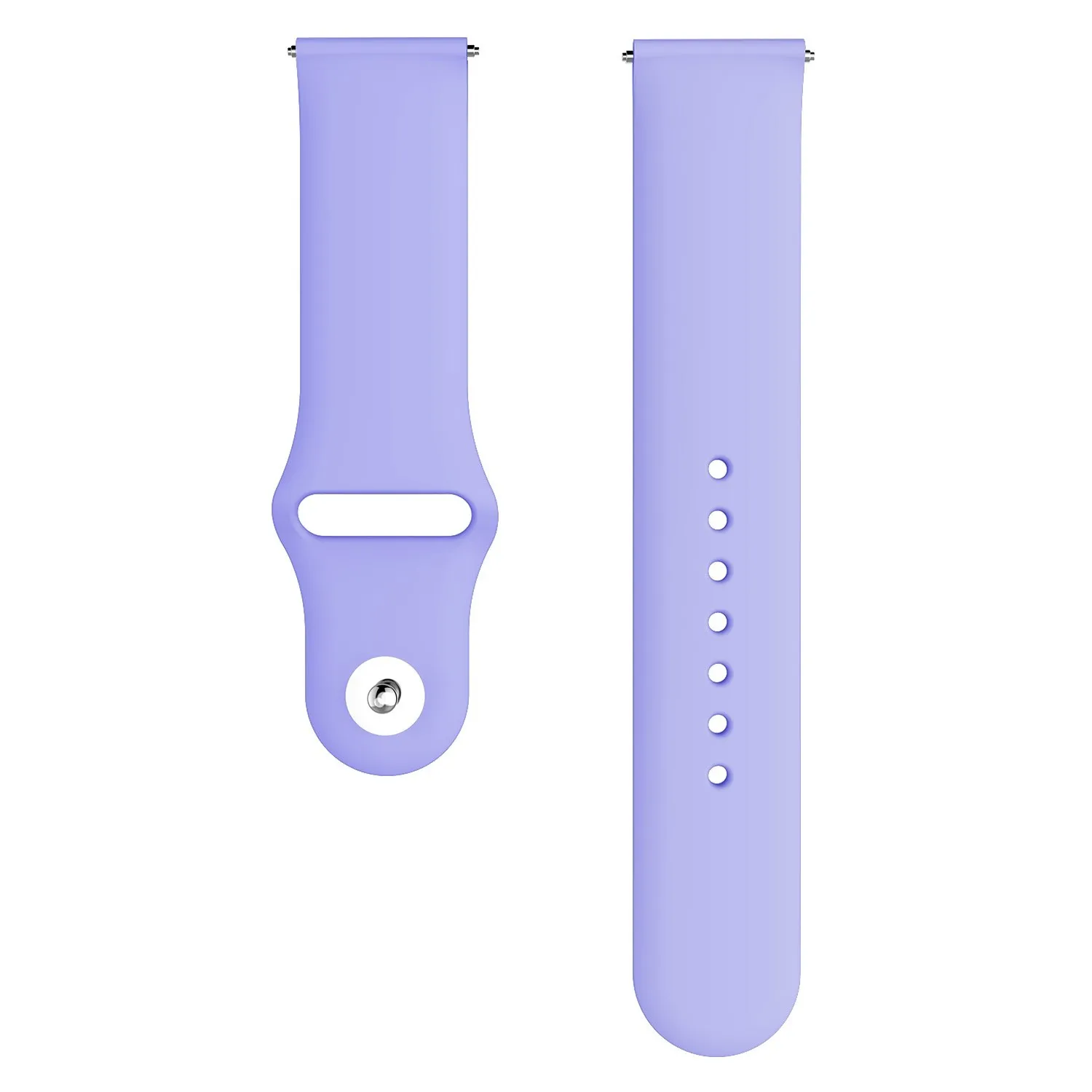 Lavender purple Для samsung Galaxy watch Active 2 ремешок 46 мм 42 gear S3 huawei watch 2 мягкий силиконовый браслет 20 мм 22 мм ремешок Galaxy watch band - Цвет ремешка: Lavender purple