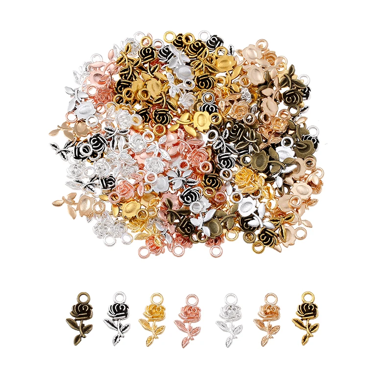YuenZ 40 шт. сплав розы Подвески посеребренные ювелирные изделия DIY ручной работы 21*10