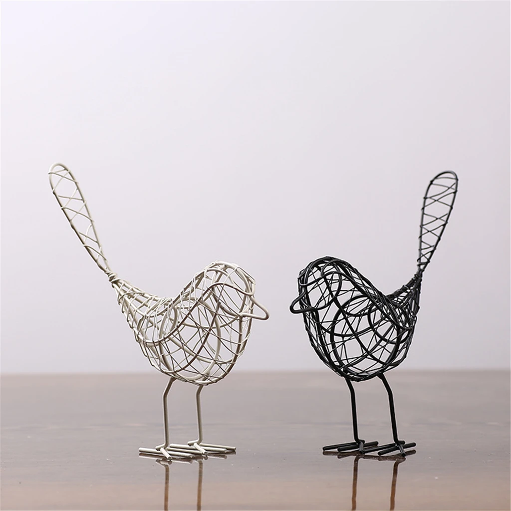 Modern Iron Bird Ornament Metal Craft Table Home Office Decor | Дом и сад