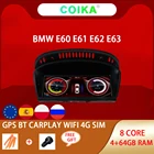 Автомобильная Мультимедийная система Carplay на платформе Android 10, для BMW E60, E61, E62, E90, E91, E92 2005-2012, Wi-Fi, 4G, BT, GPS, навигационное радио, 8 ядер, 4 + 64G
