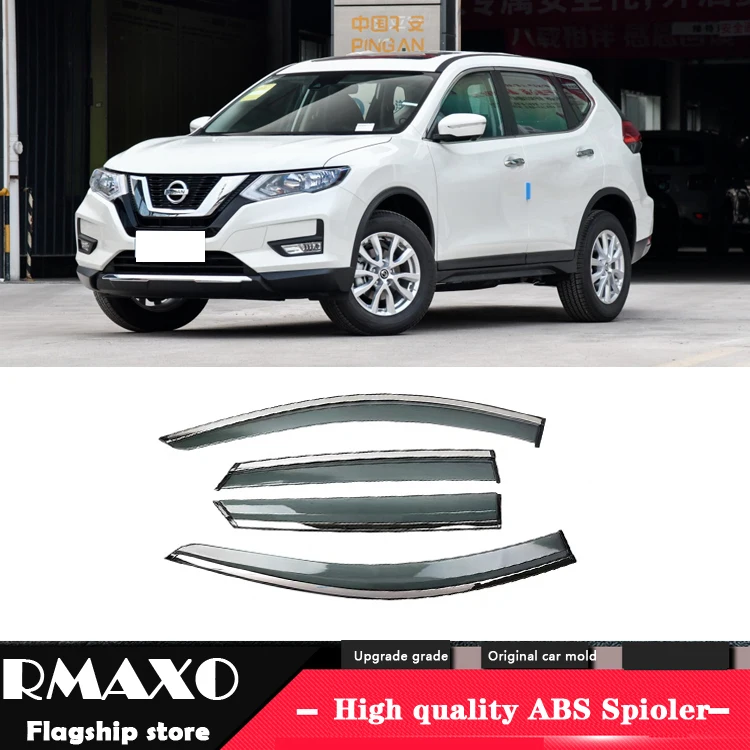 

For Nissan X-Trail 2014-2019 Plastic Window Visor Vent Shades Sun Rain Deflector Guard 4PCS/SET