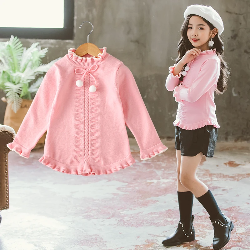 

Children Sweaters Autumn Fall Winter Soft Warm Baby Girls Clothes Top Shirt Outfits Teenagers Knitwear