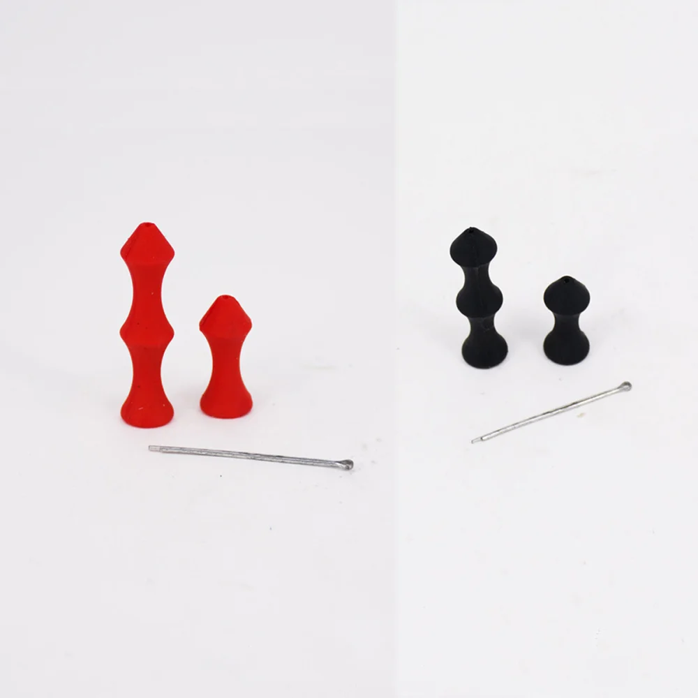 

3Pcs Silicone Protective Gear Finger Tabs Bowstring Finger Saver Archery Target Recurve Bow Finger Guard (Red)