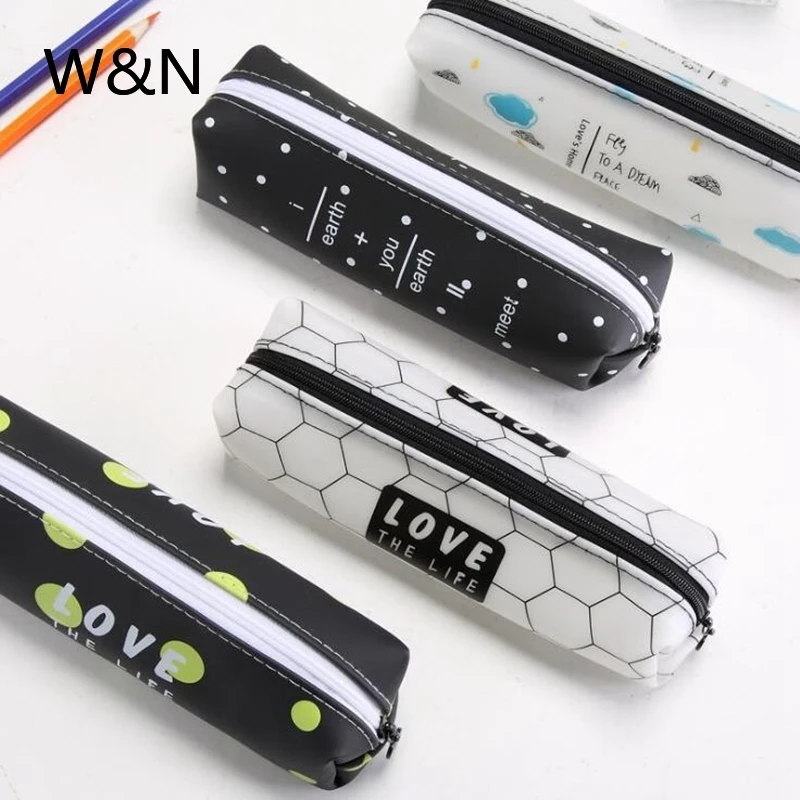 Школьный чехол карандаш из силикагеля для девочек и мальчиков каваи пенал