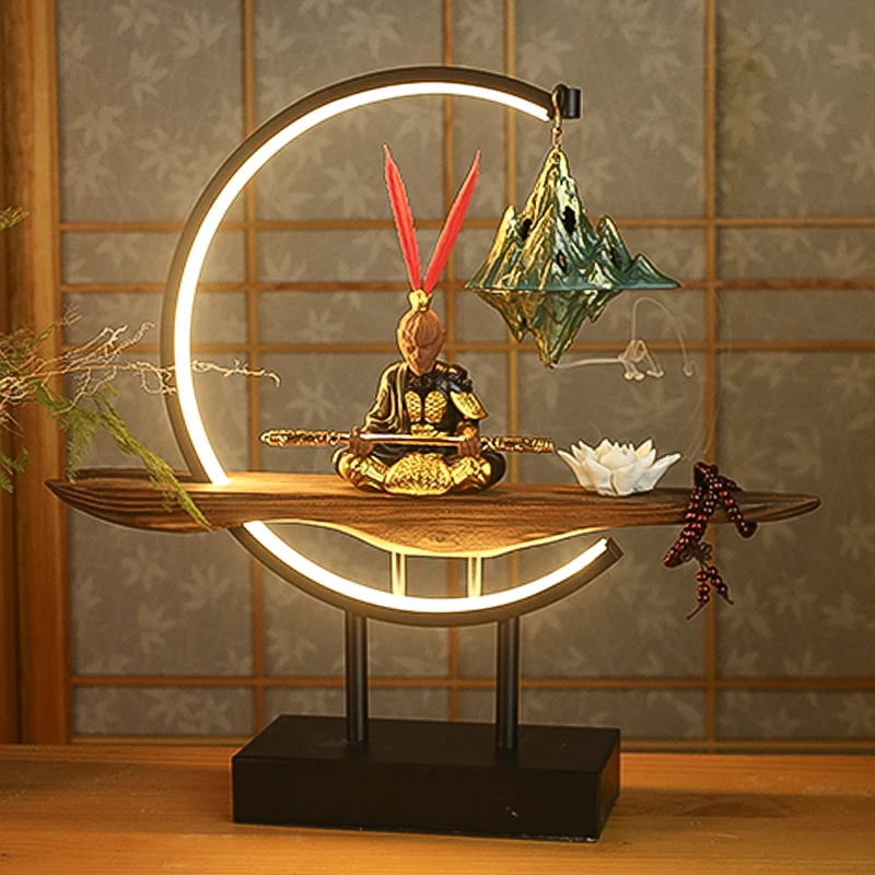 

The zen Sun Monkey circular lamp circle flow incense burner car table top incense burner furnishing