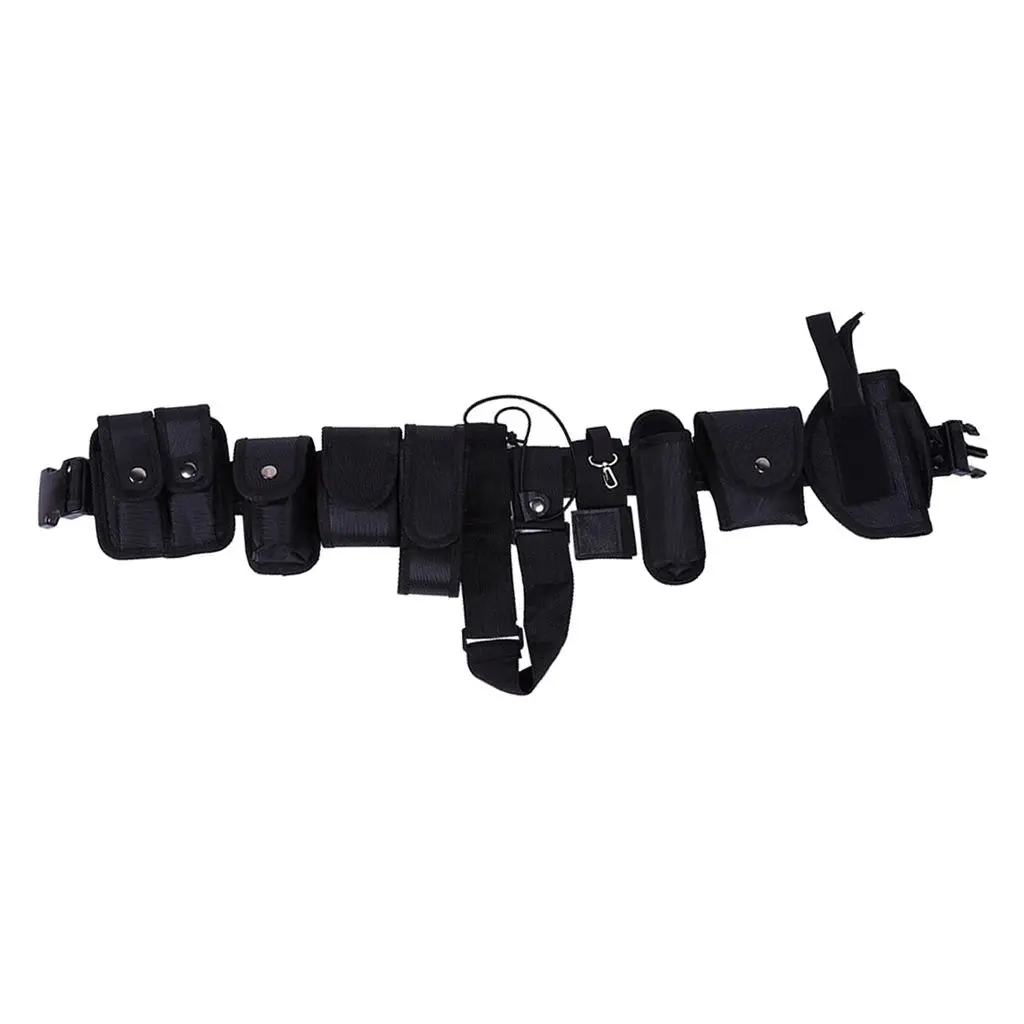 

Police Guard Belts Buckles 9 Pouches Utility Kit Security System UK