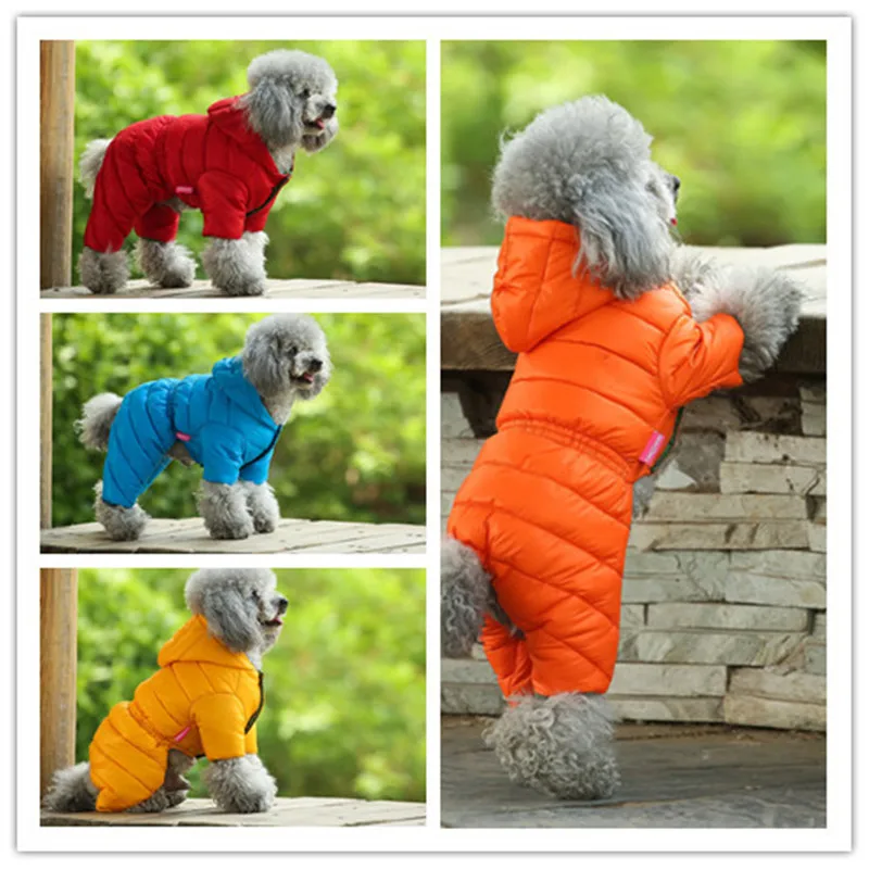 

Dog Clothes Autumn Winter Padded Coat Thick Slim Jacket Down Padded Jacket Warm Jumpsuit clothes