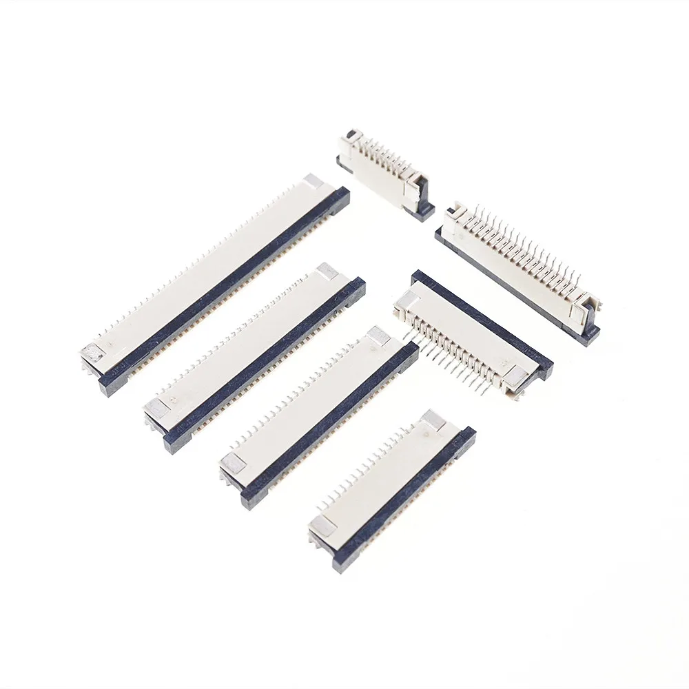 100pcs FFC FPC Connector 0.80 mm 5 6 8 9 10 12 14 15 16 18 20 22 24 26 28 30 36 Pin Bottom Contact SMT Right Angle | Обустройство