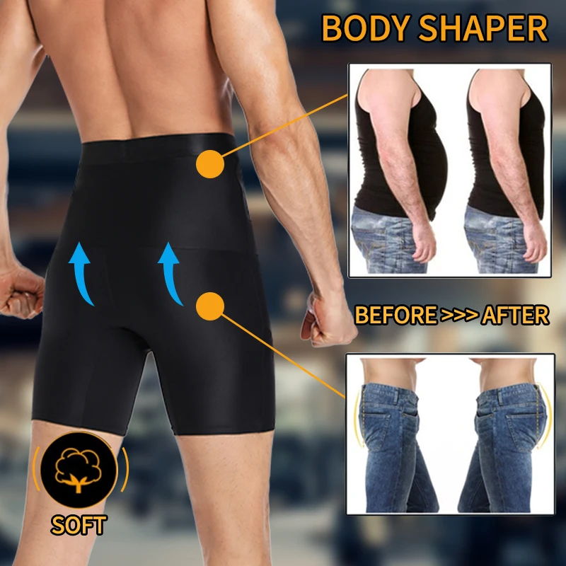

Men Slimming Shapewear Shorts Waist trainer body Shaper Tummy Control High Waist Compression Underwear Abdomen Boxer Brief