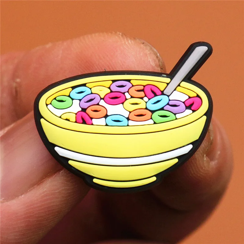 Original PVC Dessert Shoe Buckle Accessories Various ice creams Shoes Decoration Jibz for Croc Charms Bracelets Kids Gifts U159