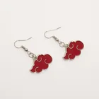 Аниме ювелирные изделия Мультяшные Серьги Эмалевые Серьги-подвески в виде красного облака женские мужские аксессуары серьги Модные ювелирные изделия 2020 сглаза