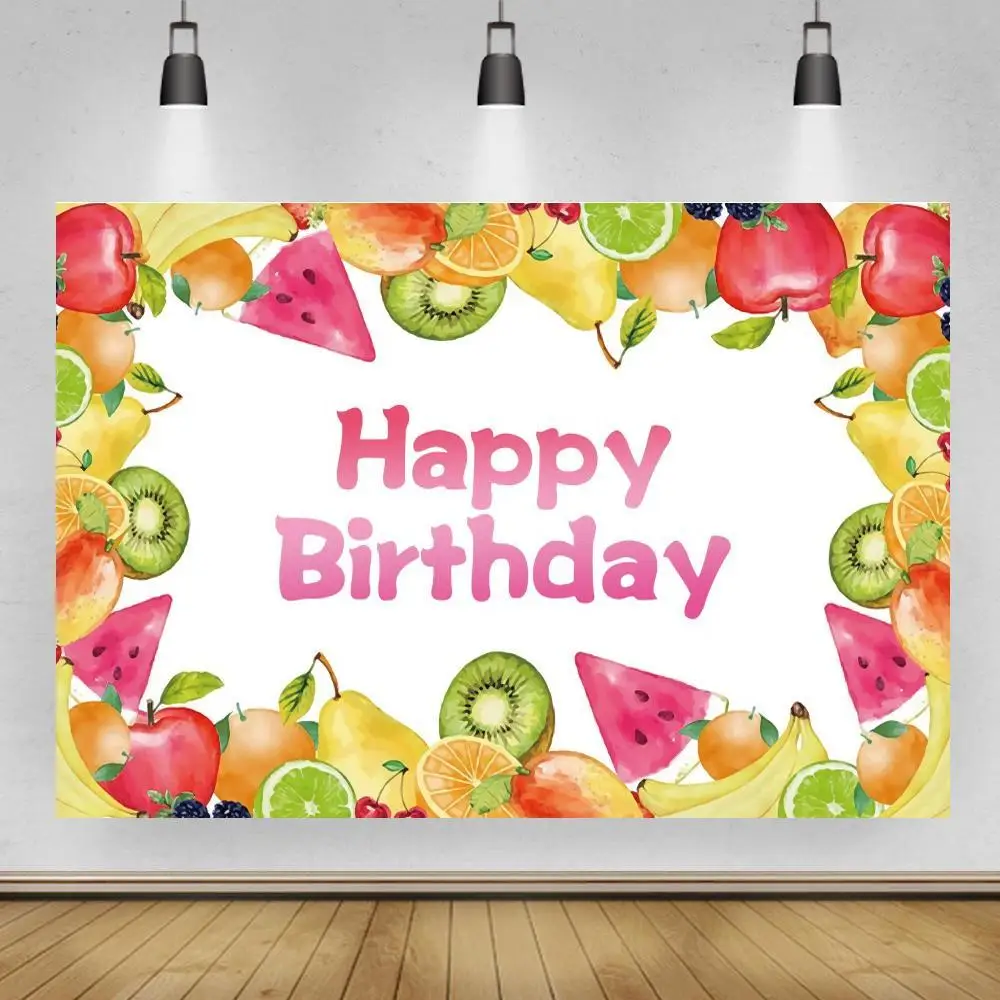 

Children Fruits Game Party Backdrops For Table Wall Decoration Newborn Baby Shower Happy Birthday Photography Backgrounds