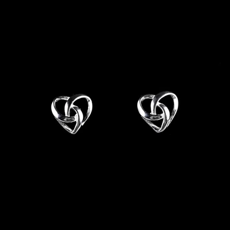 

Classical Trendy Love Hollow Heart Stud Earrings Silver Color For Female Girls Daily Party Anniversary Jewelry Accessories