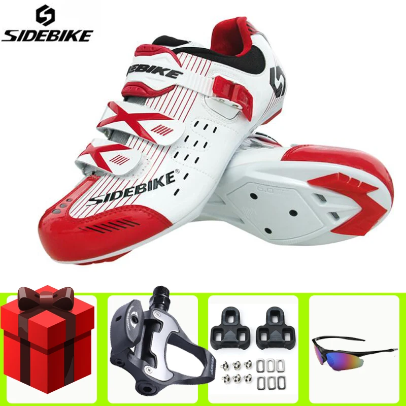 

Ботинки для шоссейного велоспорта, мужские, сверхлегкие, дышащие, Нескользящие, самоблокирующиеся, спортивные, гоночные