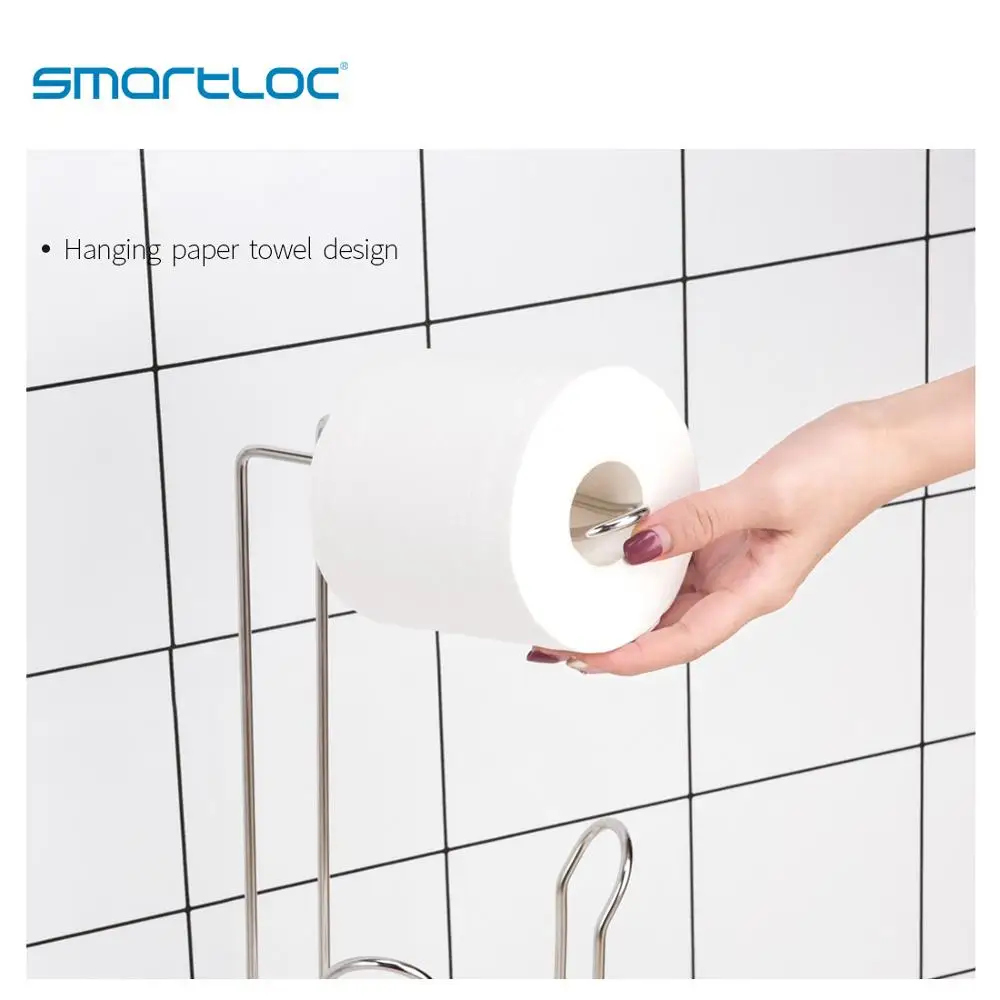 smartloc ss large stand toilet paper holder tissue roll rack bathroom storage container bath accessories kitchen organizer free global shipping