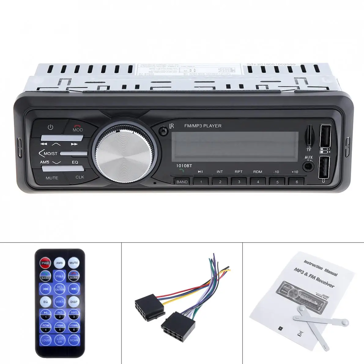 12 В Bluetooth Авто стерео радио автомобиль MP3 плеер Поддержка громкой связи FM Aux вход SD