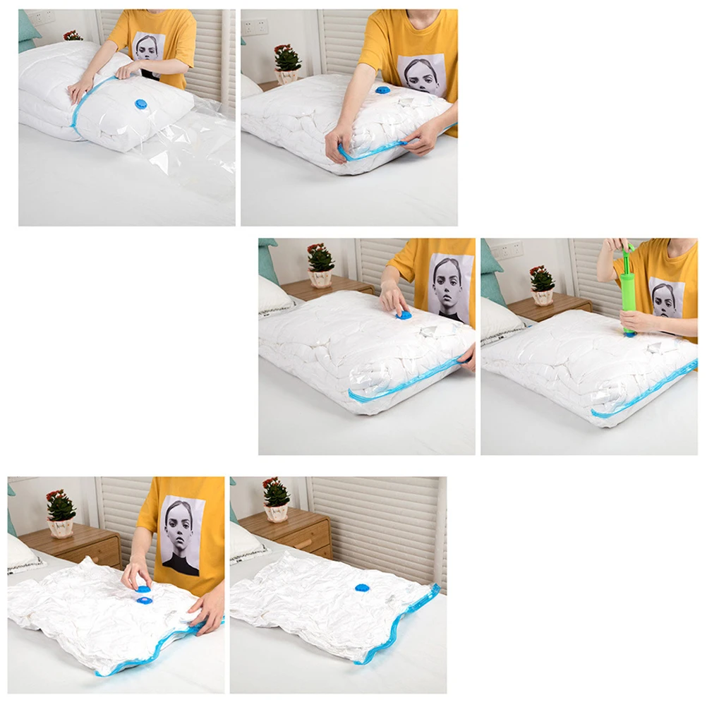 5 шт. вакуумные пакеты для хранения противопаразитный мешок одежды складные