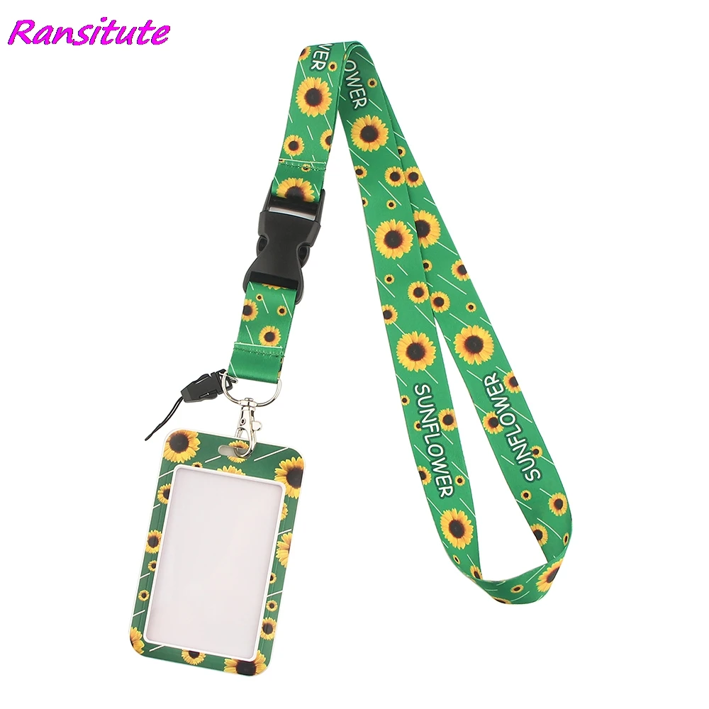 Ransitute R1488 зеленого цвета с изображением подсолнуха Скрытая инвалидности шнурки