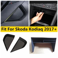 yimaautotrims side center control storage box gap plate plastic cover trim interior accessories for skoda kodiaq 2017 2022