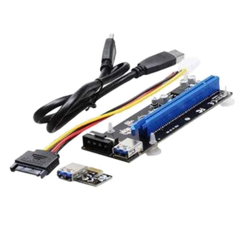 

PCI-E Adapter PCI-E Extension Cable USB3.0 to PCI Express 16X Extender Riser Adapter for Video Card Mining
