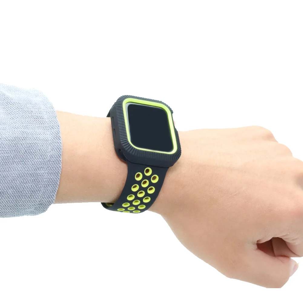 Candy TPU case for apple watch series 5 4  colorful cover protector for iWatch 40 44mm fit Ultra-thin frame band shell 40mm 44mm