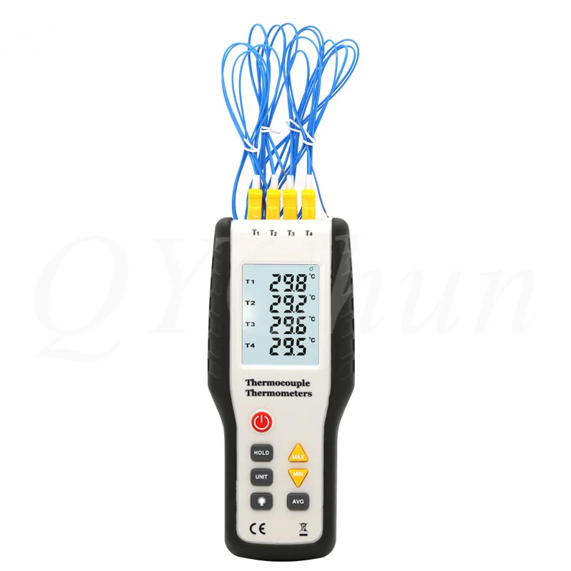 

HT-9815 Digital K type Thermocouple Thermometer 4 channel industrial temperature test thermocouple probe sensor -200C--1372C