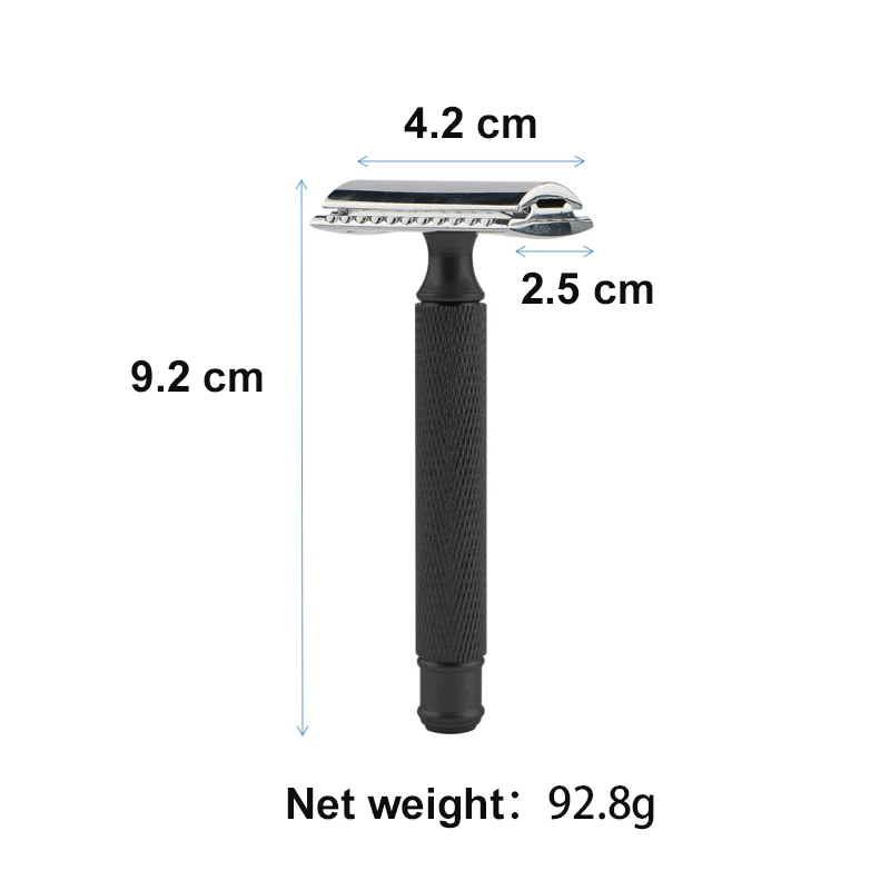 

HAWARD Double Edge Safety Razor With 10 Stainless Steel Double Edge Razor Blades For Men Short Handle Manual Metal Shaving Razor