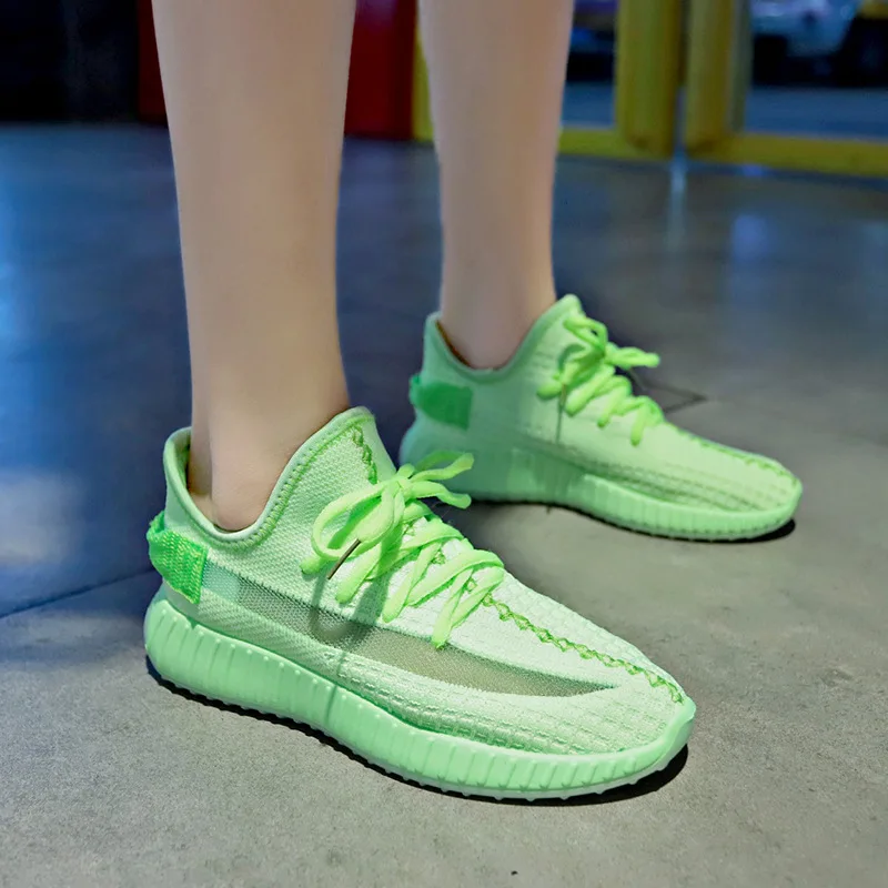 2019 модные корейские летающие женские кроссовки желтые роскошные дизайнерские