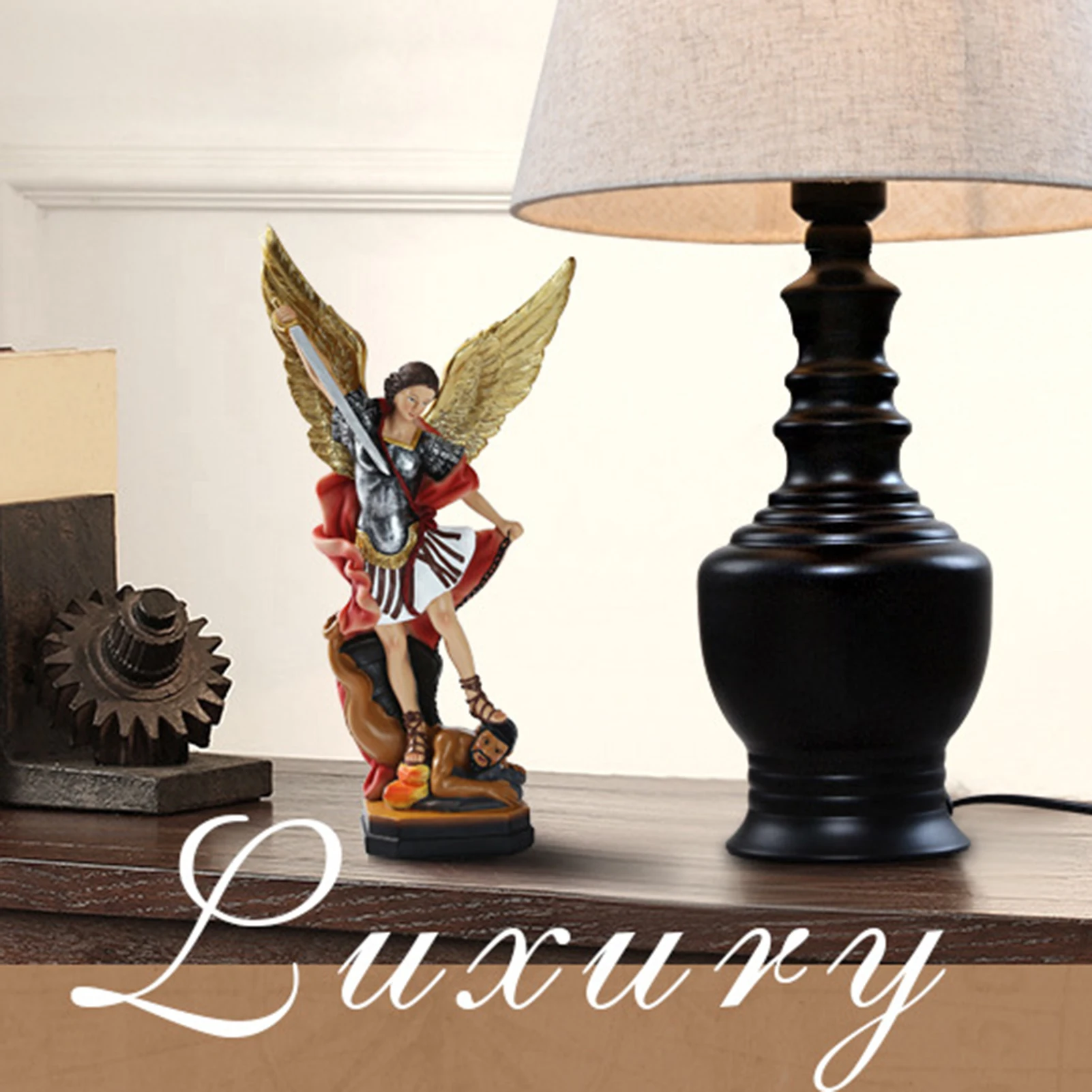 Статуя сражения ангела и демона Статуэтка из смолы для дома сада католические