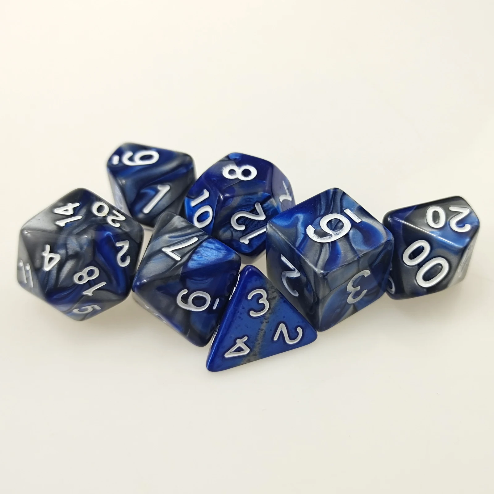 Кости rollooo 7 шт./компл. смешанные цвета цифровые игральные кости d4 d6 d8 d10 d % d12 d20 для