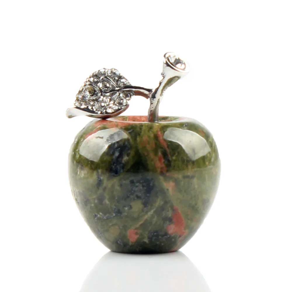 1 шт. натуральный камень резной кристалл яблока розовые кварцевые бусины