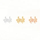 10 шт., оптовая продажа Нержавеющая сталь золотые серьги-гвоздики в виде змеи женские минималистский, ювелирный подарок по оптовой цене, распродажа