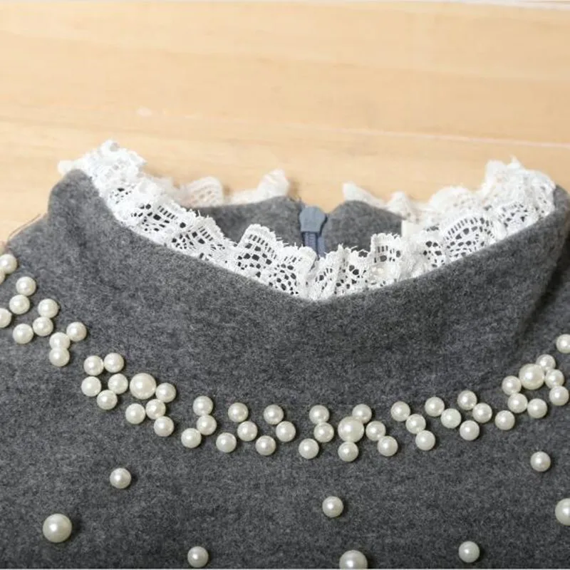 2019 Зима Осень Женское шерстяное платье модное вязаное с длинными рукавами тонкое