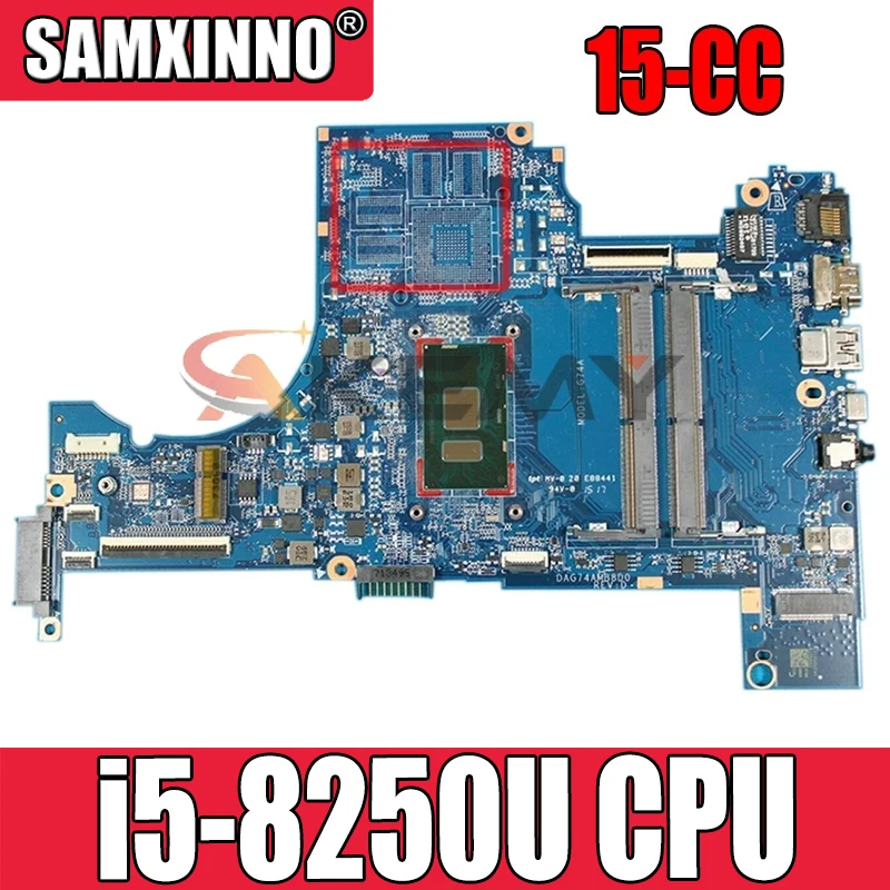 

100% рабочая 100% hp pavilion 15T-CC 15-CC материнская плата с SR3LA i5-8250U 935890-601 935890-501 935890-001 аккумулятор большой емкости DAG74AMB8D0