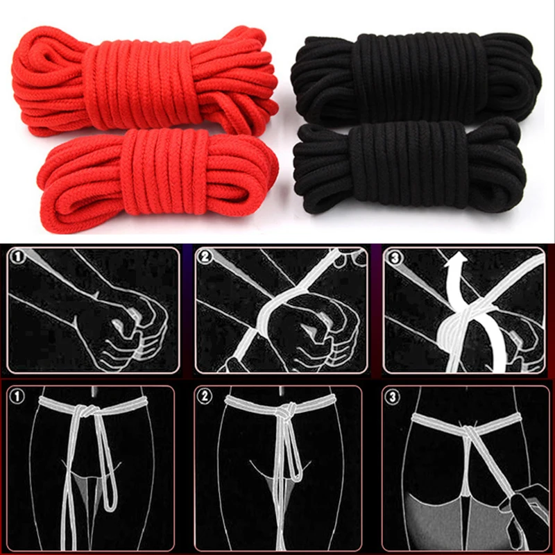 БДСМ игрушки Фетиш веревка раб 10 м секс вызывающее искусственное хлопковое