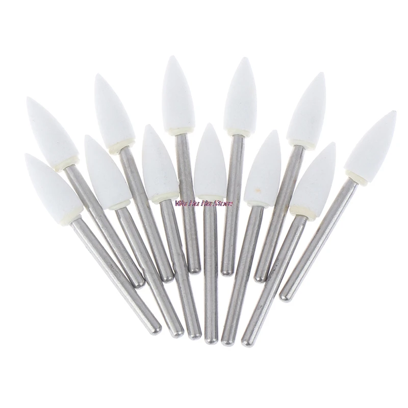 

12 Stks/set Vlam Kegel Vorm Steen Dental Wit Polijsten Stenen